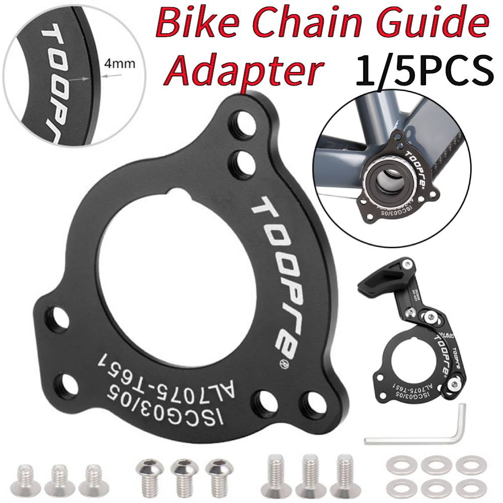 MTB Mountain Bike Chain Guide with Screws Bottom Bracket Plate Conversion Bottom Bracket Conversion Adapter for ISCG03 ISCG05