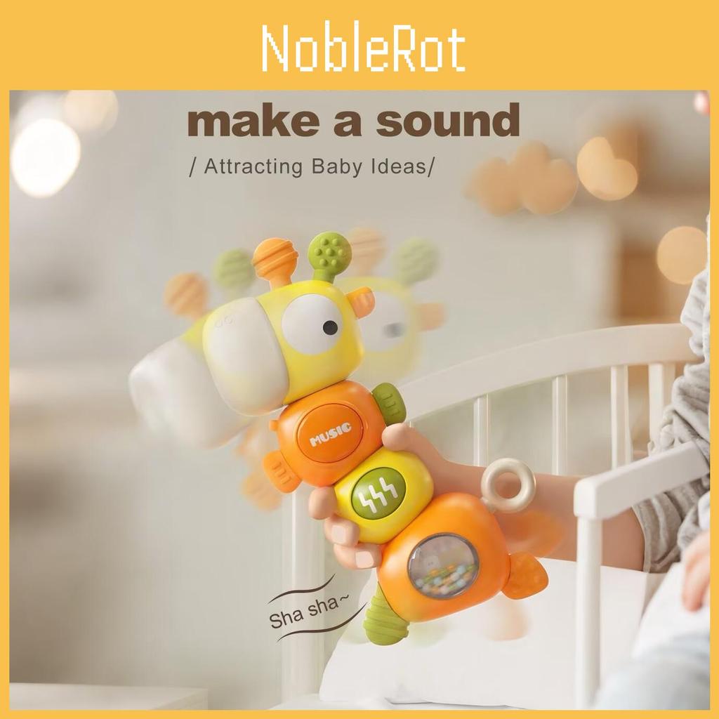 Baby Giraffe Rattle With Sound And Music For Infant Development And Teething