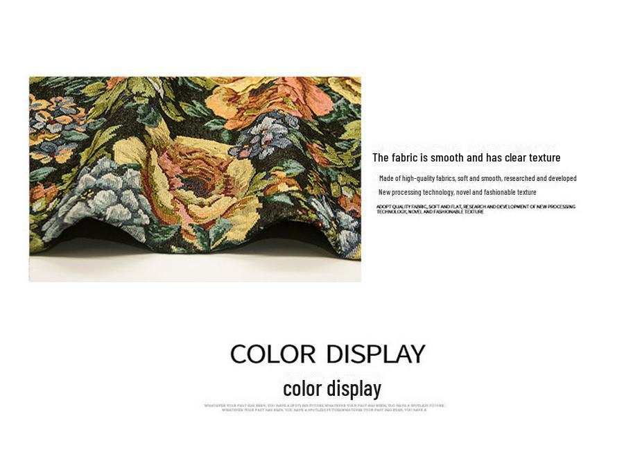 250G Ethnic Style Floral Jacquard Polyester-Cotton Fabric