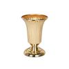 Vases trompettes Support à fleurs Centres de table, Vases urnes avec finition dorée, Corps cannelé et base large pour présentoirs décoratifs d'intérieur