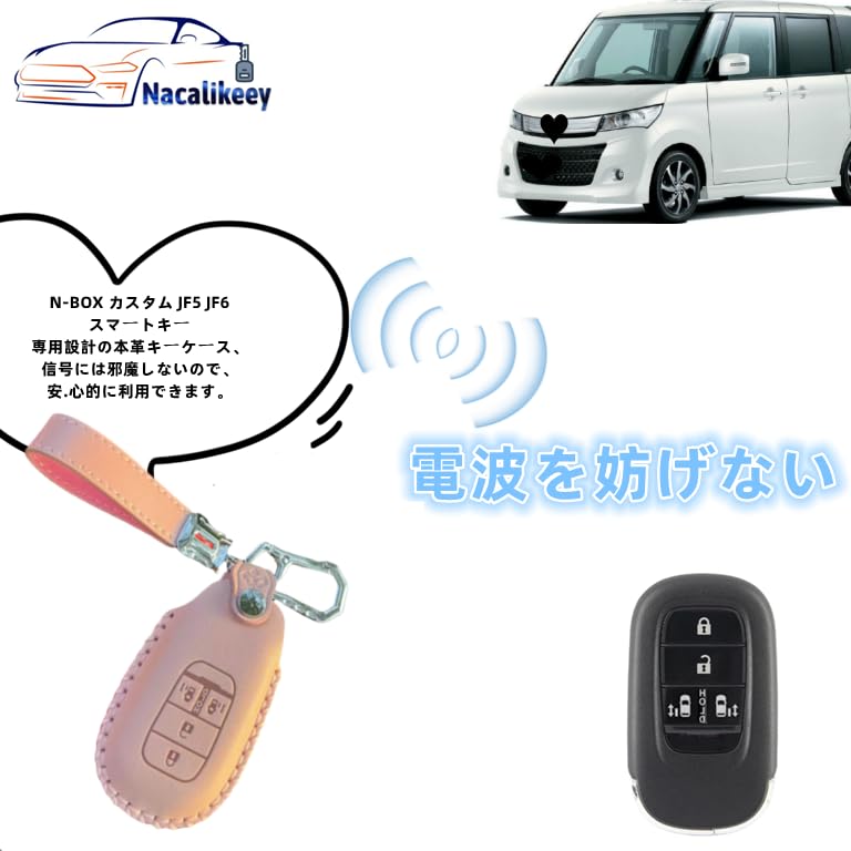 [Nacalikeey] Key Case Compatible N-BOX Custom JF5 JF6 Leather Nbox New Step Wagon Key