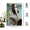 Elegant Woman Silhouette Wall Art Metal, Weatherproof Iron Plaque for Indoor Outdoor Decor, 7.87x11.8 Inch with Holes