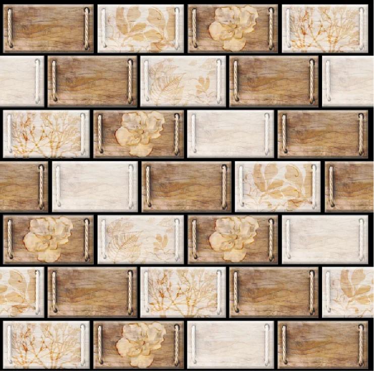 

3D Self-adhesive Tile Stickers Simulated Wallpaper PVC Decorative Wall Stickers Come with Adhesive Backing Adesivos De Parede 30CMX30CM(one slice
