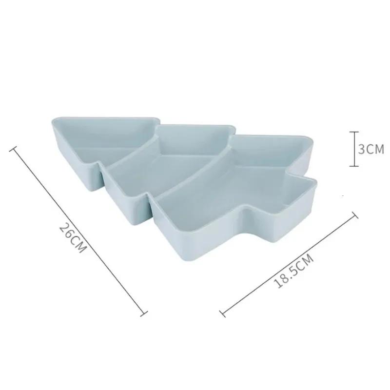 Christmas Tree Shaped Living Room Candy Snacks Nuts Snack Compartmentalized Fruit Tray Home Kitchen Supplies Breakfast Plate Tray Tableware