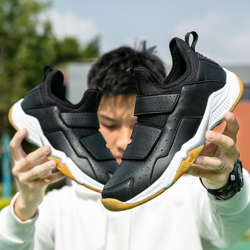 Badminton shoes men's and women's professional non-slip, wear-resistant and breathable rotating button carbon board children's competition training