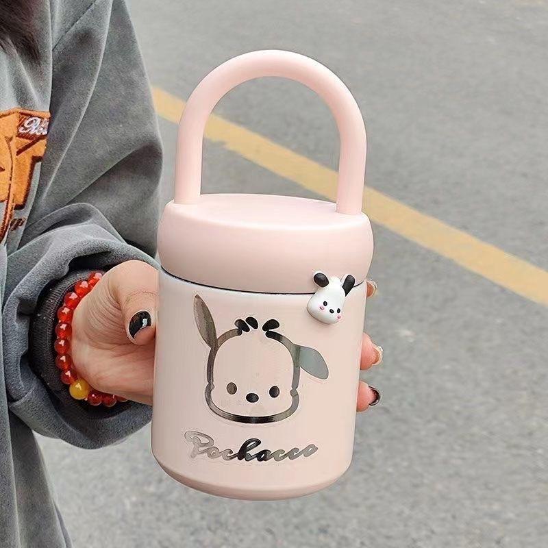 

High-value portable coffee cup, simple Xiaoxiangfeng 316 stainless steel thermos cup, handle women s gift cup 400ml