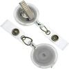 Clear Transparent Retractable Badge Reel Plastic Material Name Tag Clip Badge Holder  Student Use