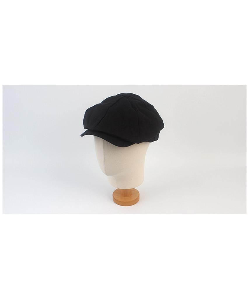 Yunibeosyeolkemiseuteuli Linen Black Loose Fit Newsboy Cap