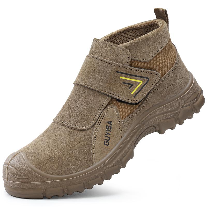 New Anti Scald Welding Safety Shoes Men Puncture-Proof Work Boots Indestructible Shoes Non-slip Protection Shoes Steel Toe Boots