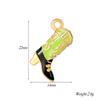 4Pcs Enamel Women Boot High heels Charms Stainless Steel Pendant for DIY Jewelry Making Accessories