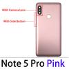 Original Back Cover For Xiaomi Redmi Note 4X Note 5 Note 6 Pro Back Door Rear Housing Cover With Volume Side Button Key