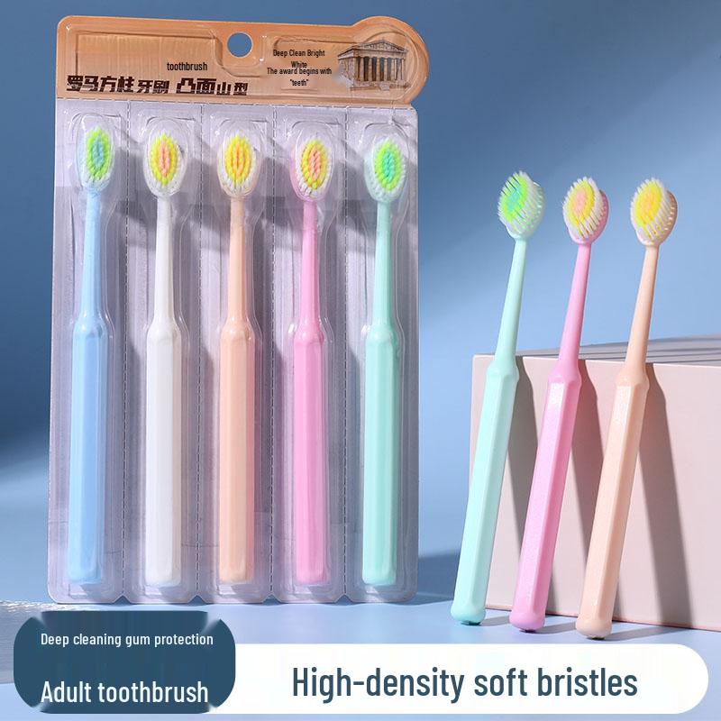 Roman Pillar Giant Adult Toothbrush with Wide Head and Soft Bristles for Deep Cleaning