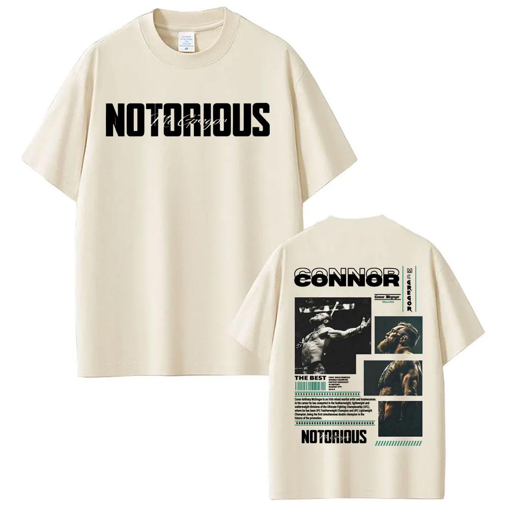 Maglietta Grafica Limitata Connor Mcgregor The Notorious Unisex Moda Donna Retro Classico T-shirt Casual Cotone Oversize T-shirt