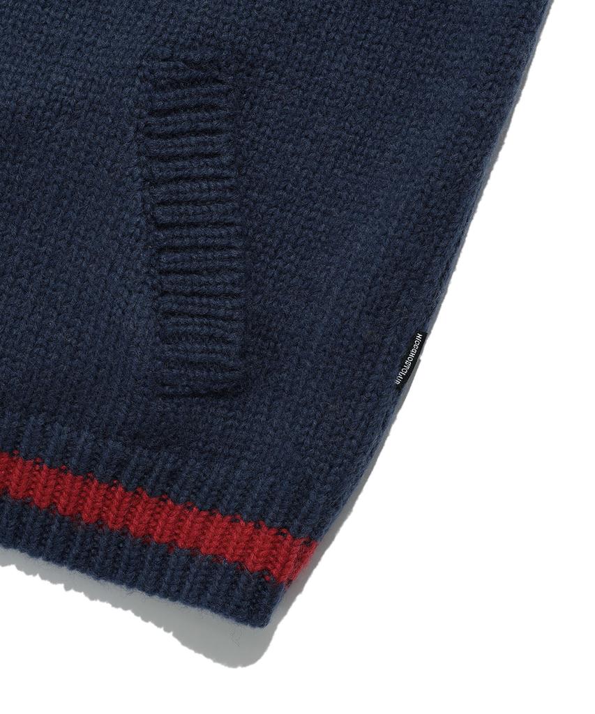Niceghostclub Skull Cowichan Sweater_Navy(Ng2Efuk680A)