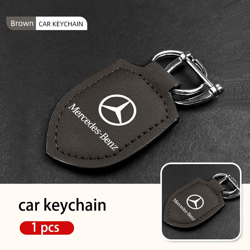 

GLC GLB Leather Emblem Car Keychain Metal Keyring Ring Chain Styling For Mercedes Benz W211 W124 W176 W177 C180 C200 C260 C300
