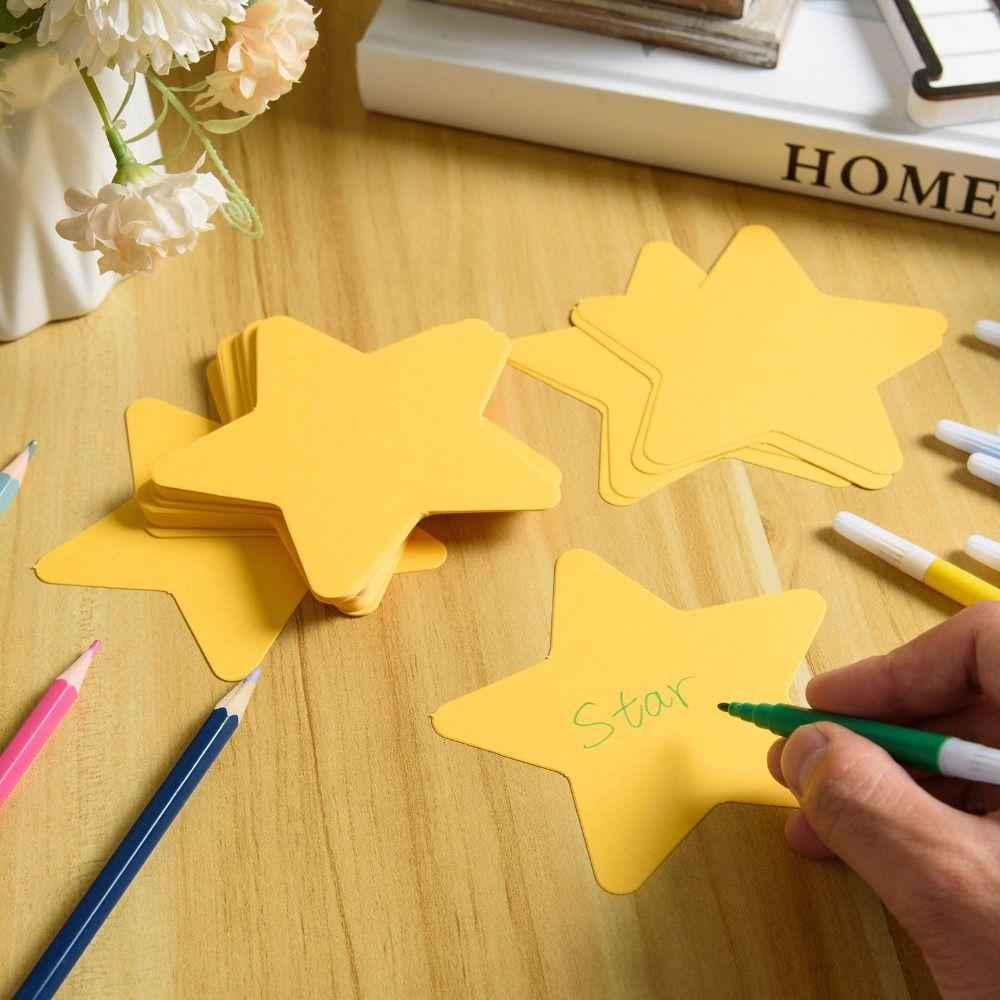 10 ks Zesílené Zlaté Hvězdy Výřezy DIY Oboustranné Papírové Hvězdy Dekorace do Třídy