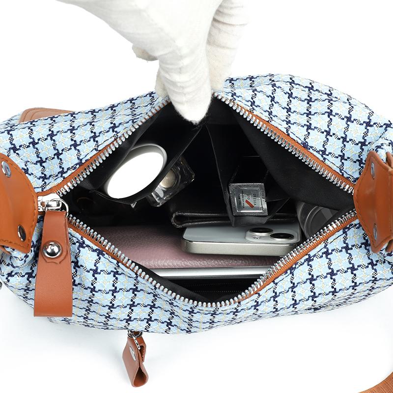 Ladies Multi-Pocket Messenger Bag High Quality Soft PU Leather Shoulder Bags Casual Crossbody Bags For Women 2024 New Tote