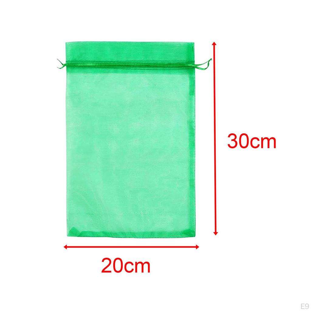 100 Protection Bags, Fruit Mesh Bags with Drawstring,