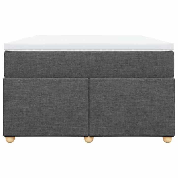 Maison Exclusive - Sommier à lattes de lit avec matelas gris foncé 120x190cm tissu