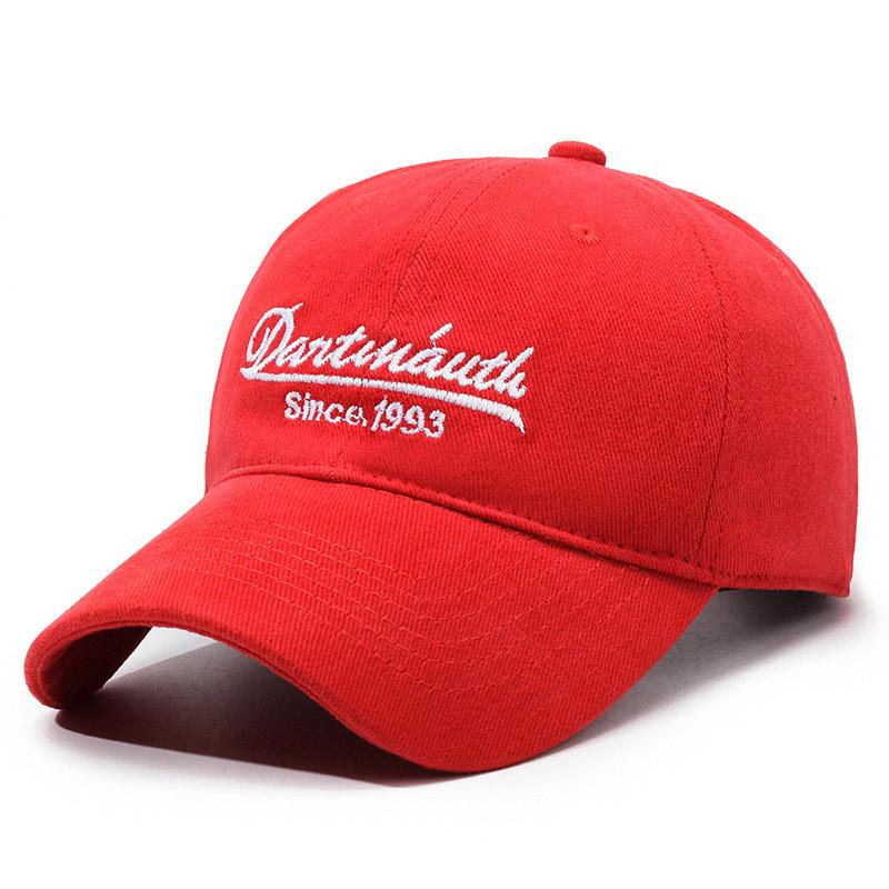 Embroidered Duckbill Wide Brim Cap - Sun Protection & Fashionable Fit Adjustable красный