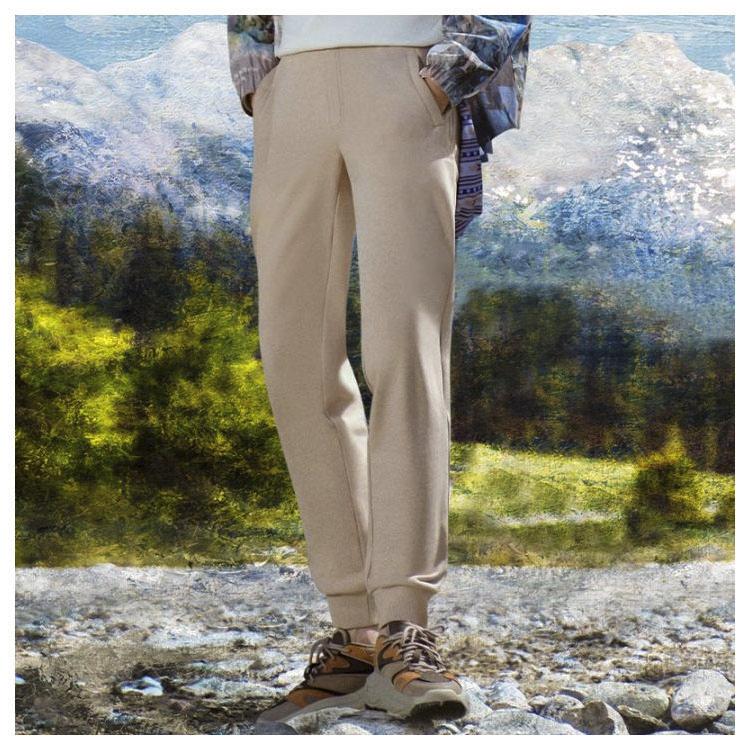 New FILA Knitted Sweatpants Men's Wheat Seed Card F11M348602F-LK