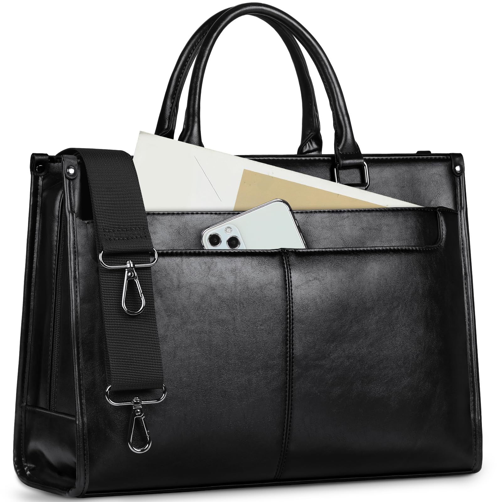 

Business A4 Job Hunting Large Recruit Free PC Business Black [KTMOUW] Bag, чоловіча, сумісна, сумка, ємність, сумка, стояча, сумка, 15,6 дюйма, чорний