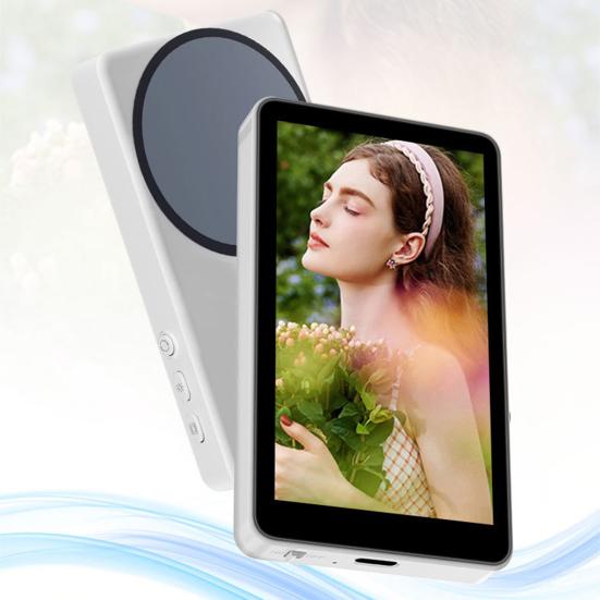 Vlog Selfie Monitor Screen for Phone Hands-Free Recording Adjustable Angles Wireless Selfie Videos Projector Live Sharing Rear Camera
