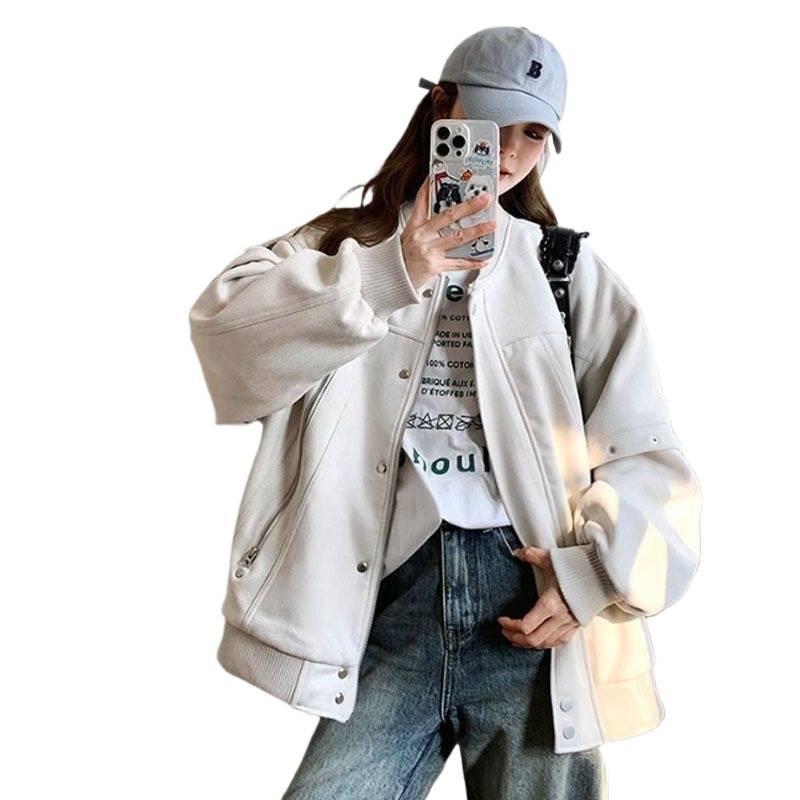 Women's American Retro Baseball Jacket - Spring, Autumn, Winter 2025 - Heavy Metal Casual Fashion Top