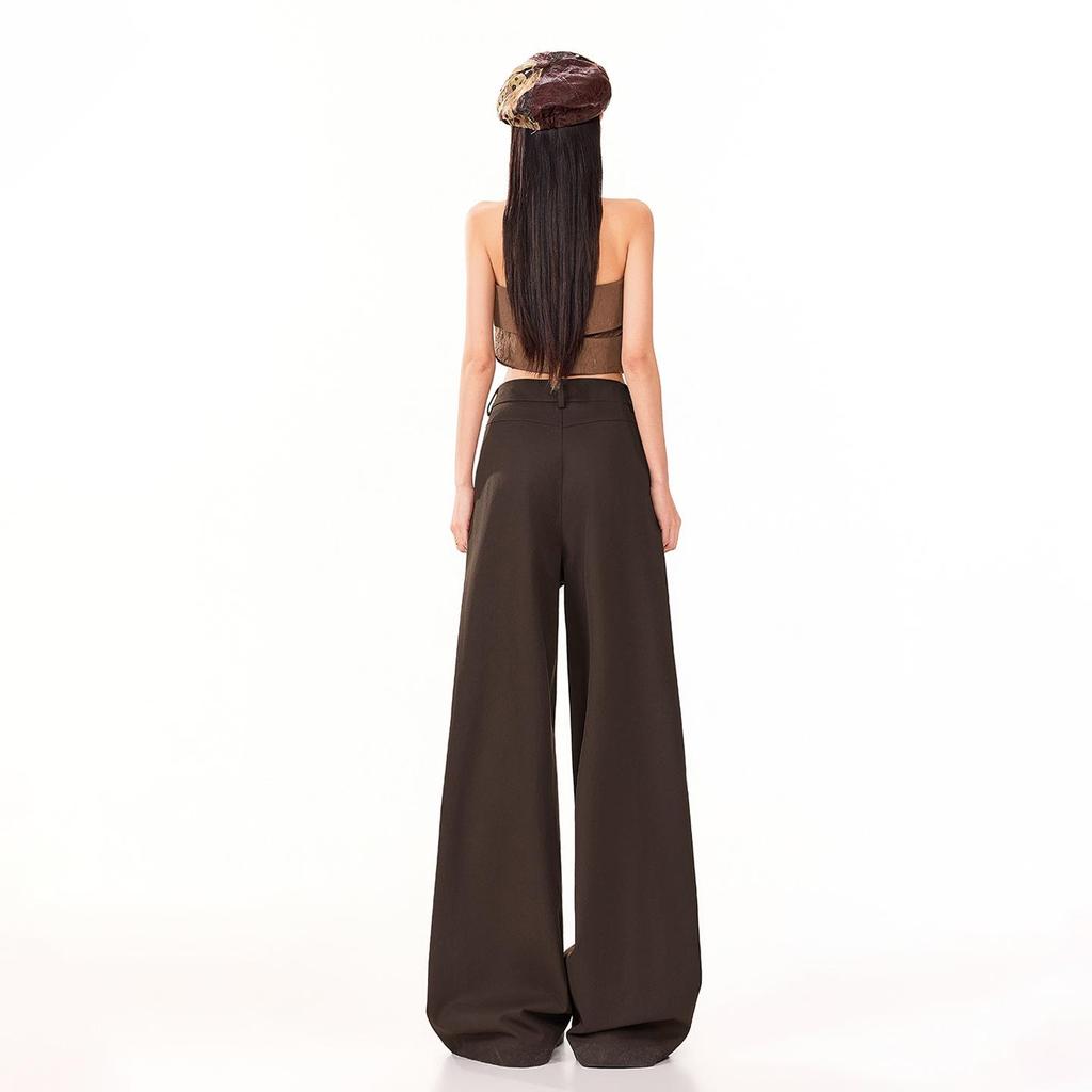 2026 Spring Women's Wide-Leg Pleated Retro Casual Pants