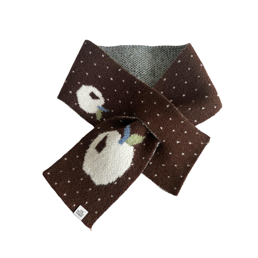 

Windproof Neck Guard Scarves Warm Cross Neck Scarf New Knitted Scarf кофейный