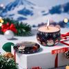 2pcs Festive Christmas Candle Jars, Mixed Colors, 2.2oz Metal Tin Boxes, for Candle Making, Decorations, Party Supplies, and Gift Jars