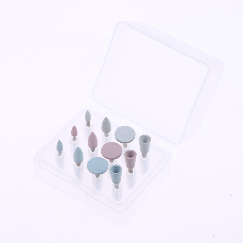 12 Pcs/Box Silicone Polishing Kit, Ra 2.35Mm For Polishing Resin Porcelain Composites With Low-Speed Handpiece Laboratory Tool