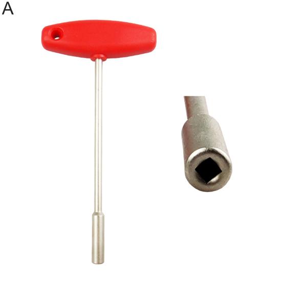 Plastic T-shaped Socket Bike Built-in Tool Steel Concealed Spoke Cap Wrench