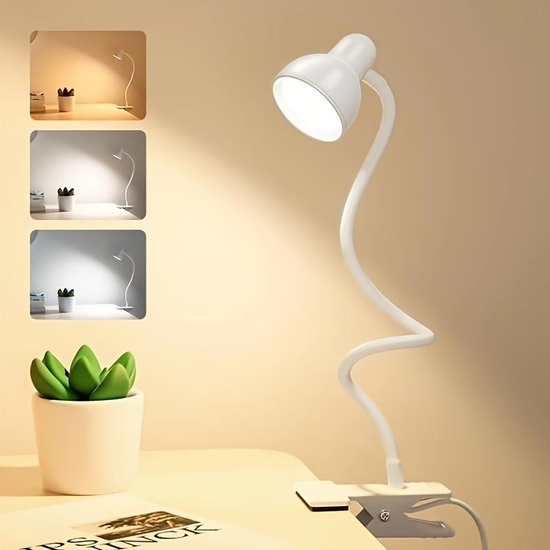 Flexible Table Lamp USB Power Lamp Reading Book Light With Clip Study Reading Desk Lamps Bedside Table Bedroom Decor Nightlamp
