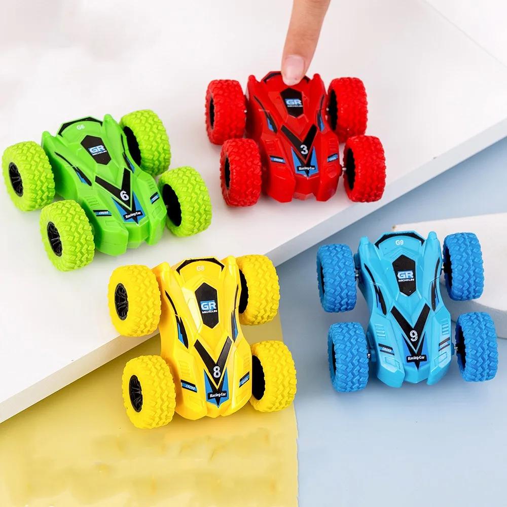 Fun Pull Back Car Double-Side Vehicle Inertia Safety and Fall Resistance Shatter-Proof Model for Kids Boys Children's Toys Car