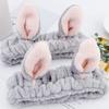 Face Wash Headbands for Women Girls Cute Rabbit Ears Hairbands Makeup Headwrap Coral Fleece Bunny Spa Head Bands Skincare Hair Accessories