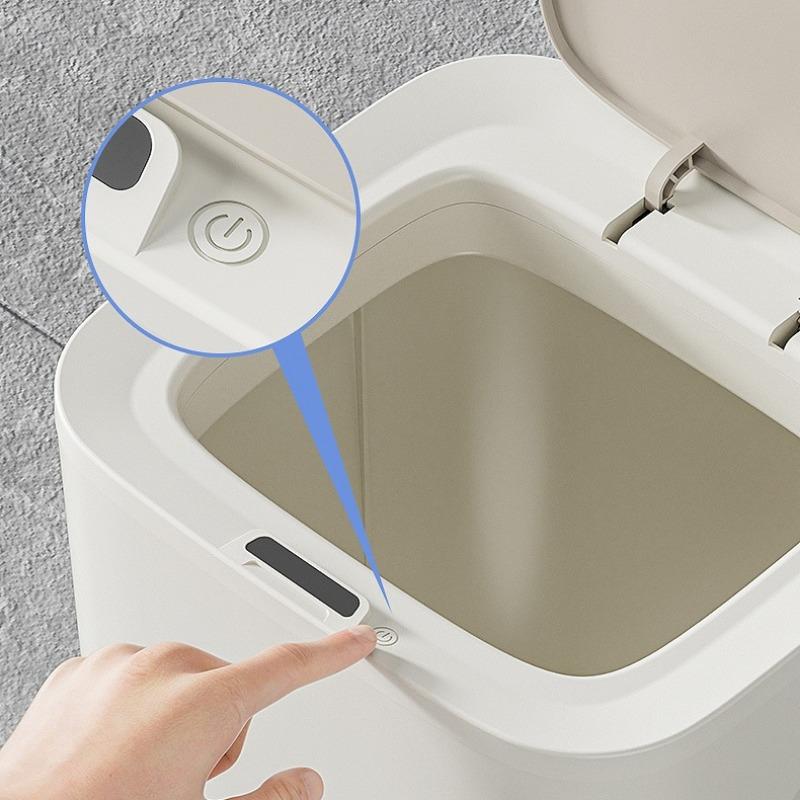 Intelligent Induction Trash Can Auto Bathroom Toilet Covered Eectric Narrow Paper Basket Sandwich Bedroom Toilet Paper Bucket
