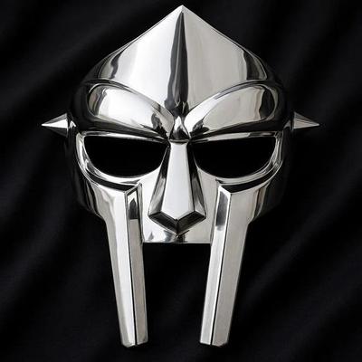 MF DOOM Metal Mask Rap Icon Cosplay Mask Hip-Hop Collector Prop Villain Face Mask for Halloween Gift
