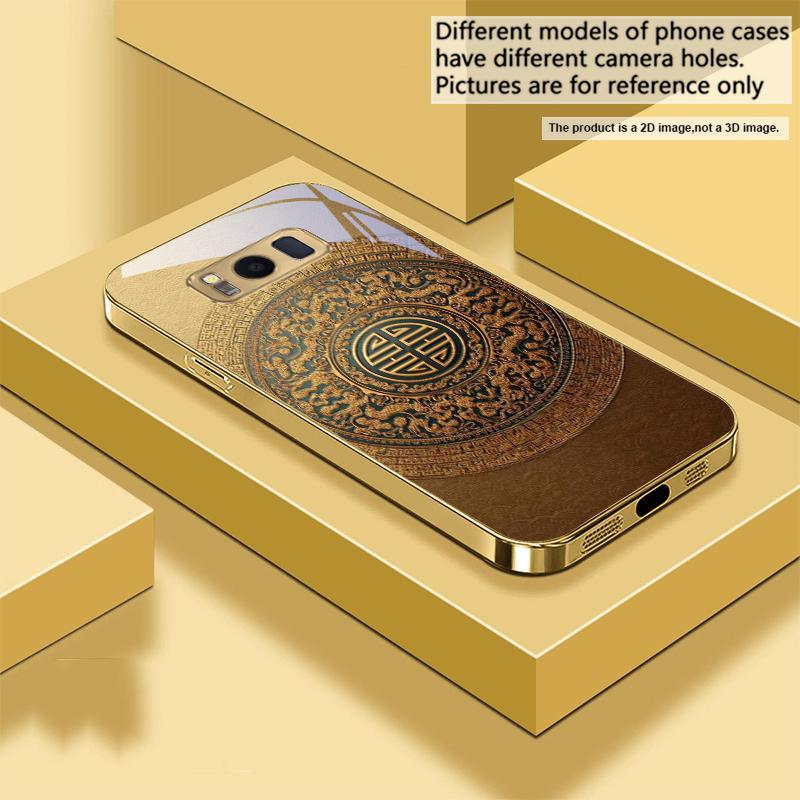 Yellow Chrysanthemums For Samsung Galaxy S20 FE S21 S22 S23 Plus S24 Ultra 25Ultra S21+ S9+ S22Plus Golden Glass Phone Case