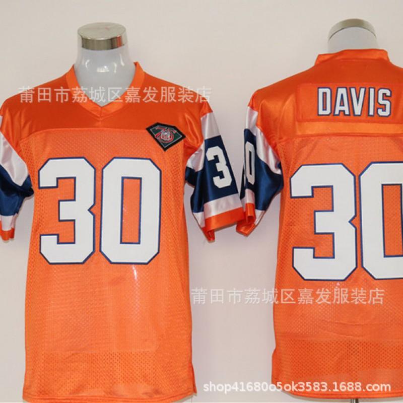 Camiseta de Manga Corta de Algodón para Hombre Estilo Vintage de Fútbol Americano Retro Denver Broncos 7 84 27 77 49