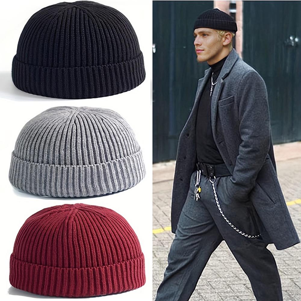Autumn and Winter Solid Color Versatile Knitted Hat for Men and Women Ear Protection, Suitable for Outdoor Sports and Warmth