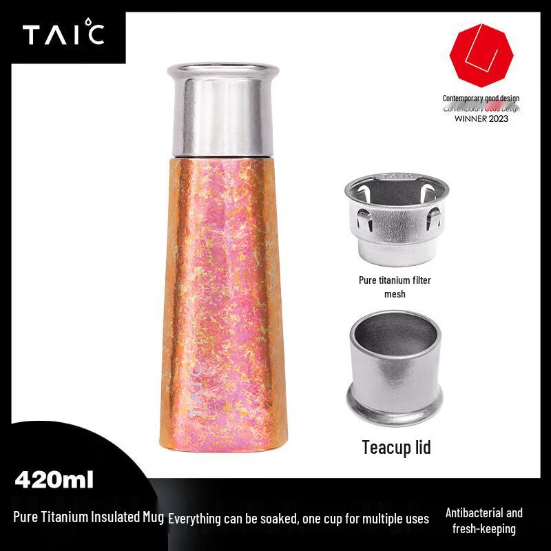 TAIC Pure Titanium Tea Infuser Thermos Bottle