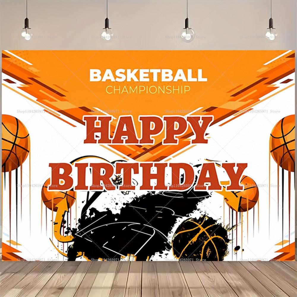 Basketball Court Stadium Themed Backdrop Boys Sport Birthday Party Banner Sports Game Bedroom Wall Photography Supplies