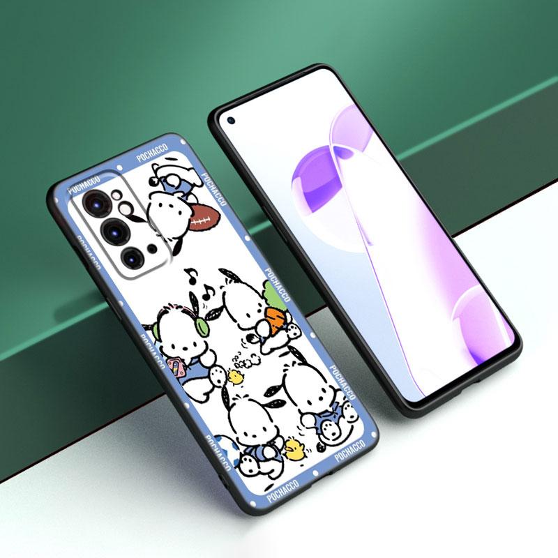 Cartoon Lovely Pochacco Black Silicone Phone Case For OnePlus 9 10 11 12 ACE 2V Pro 9RT 10T 10R Nord CE 2 3 Lite N10 N20 N30 5G