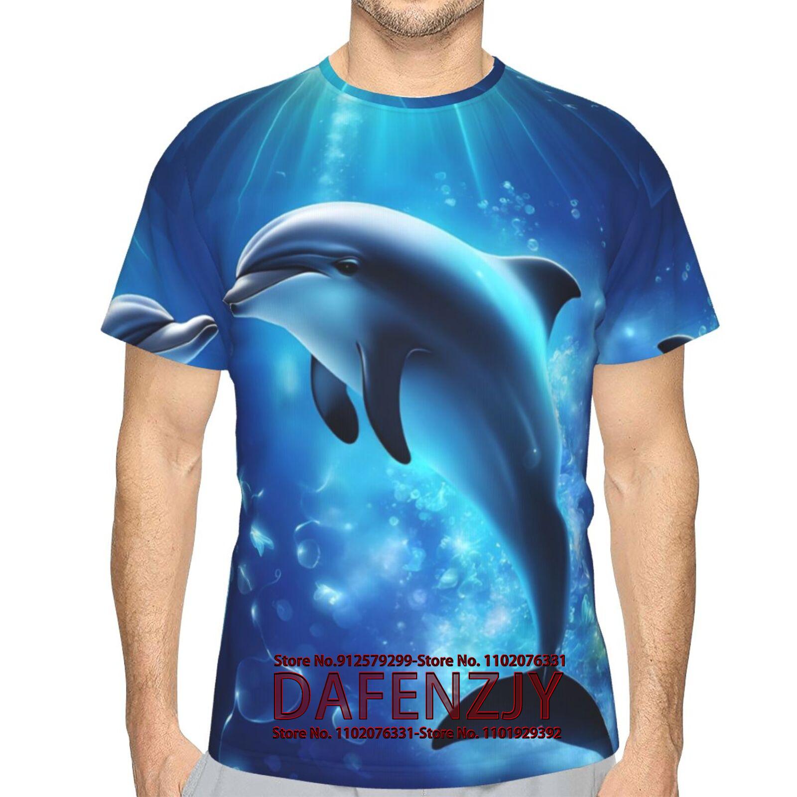 

Футболки з 3D-принтом у формі дельфіна, 3D-принт, чоловічі, жіночі модні футболки, дитячі футболки для хлопчиків і дівчаток. One Size армія зелений колір