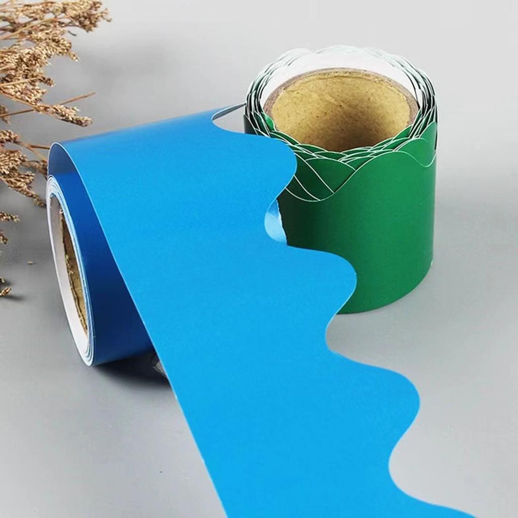Durable Paper Border Trim Colorful Scalloped Border Trim Classroom Decoration