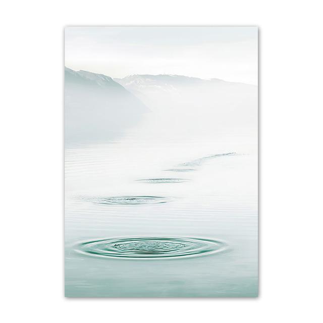 Nordic Posters and Prints For Wall Palm Tree Bird And Dolphin Beach Bridge Wall Art Canvas Painting For Living Room Decor