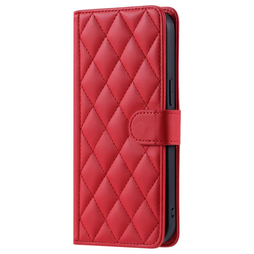 Cross-Border Compatible Houndstooth Leather Flip Card Holder Case with Lanyard for Sony 5 IV/10 V (2023)