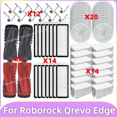 Fit For (Roborock Qrevo Edge / EdgeC / Edge S5A / 5V1 / Curv) Vacuum Parts Main Roller Side Brush Hepa Filter Mop Cloth Dust Bag