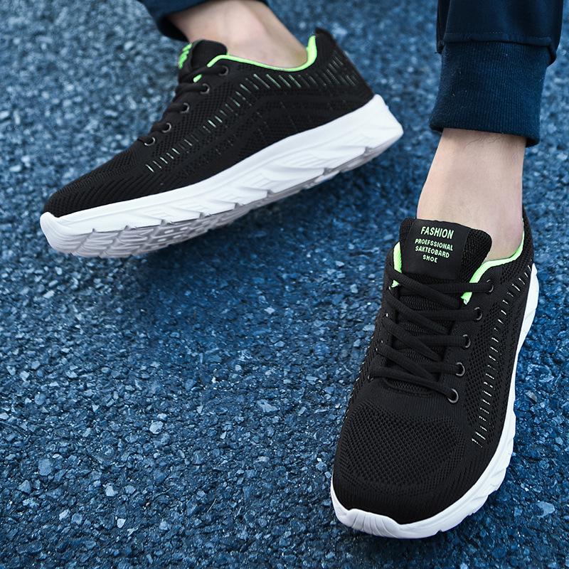 Spring & Autumn Men's Large Size Breathable Flyknit Running Shoes